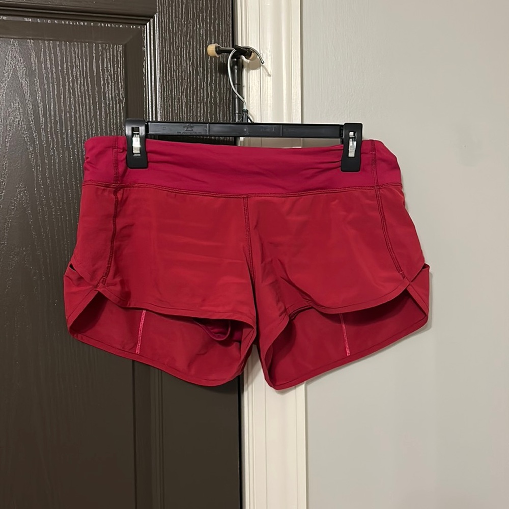 Lululemon raspberry color shorts. (NOT SOLD ANYMORE) size 8